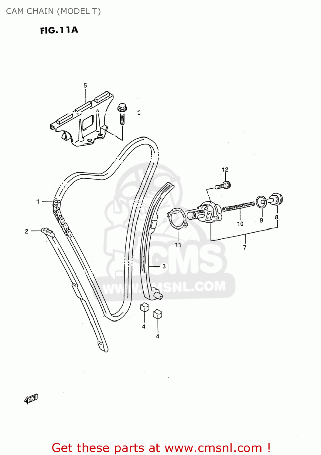CAM CHAIN (MODEL T) GSX600F KATANA 1989 (K) USA (E03)