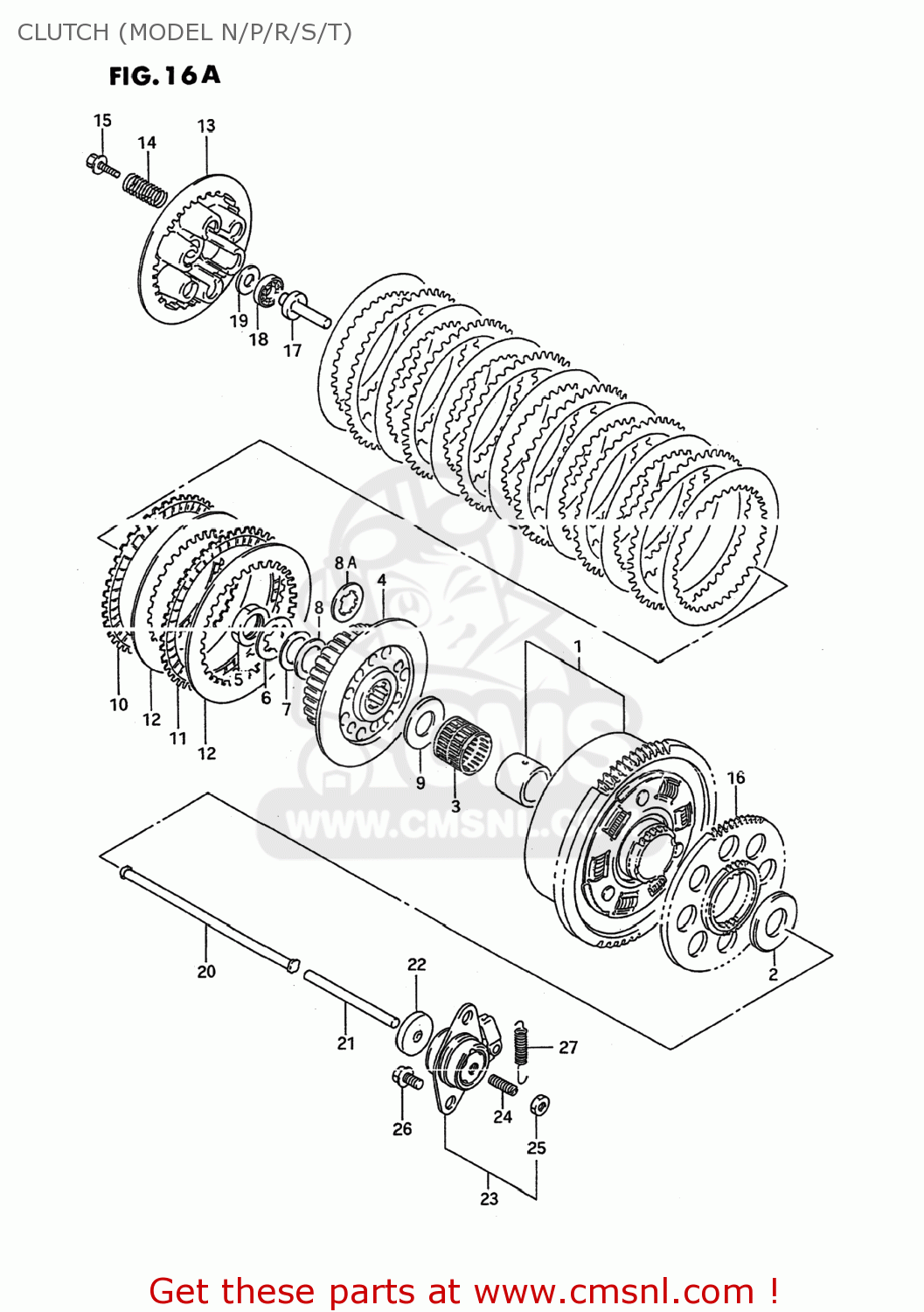 CLUTCH (MODEL N/P/R/S/T) GSX600F KATANA 1989 (K) USA (E03)