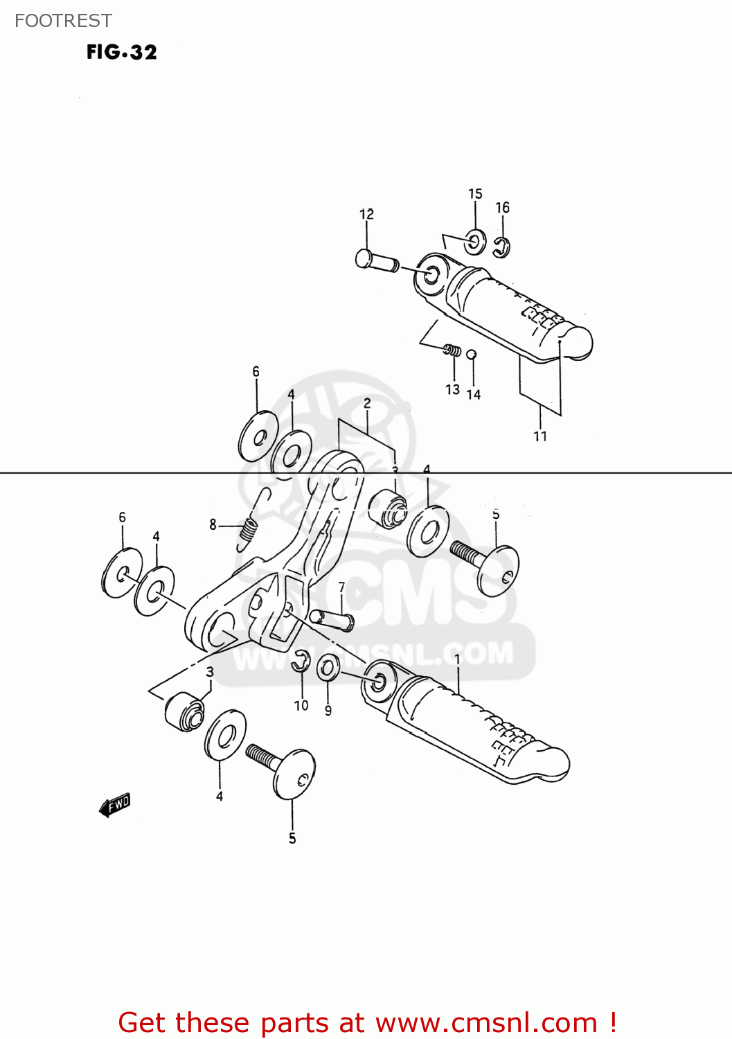 FOOTREST GSX600F KATANA 1989 (K) USA (E03)