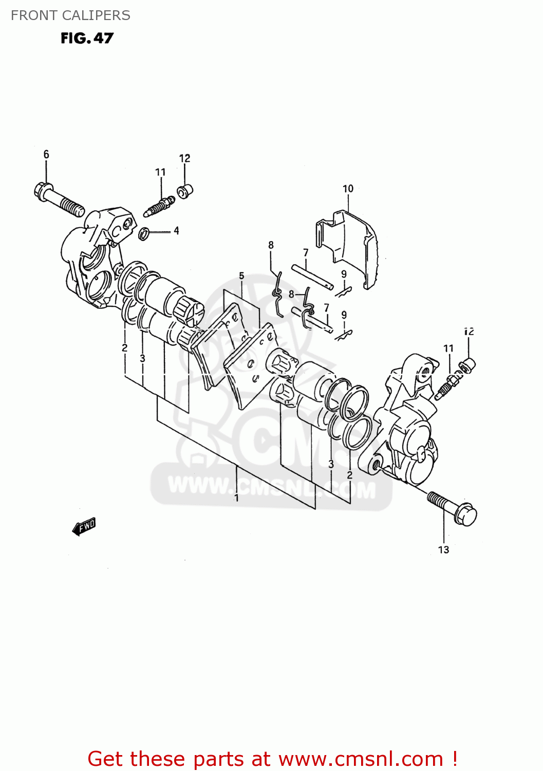 FRONT CALIPERS GSX600F KATANA 1989 (K) USA (E03)