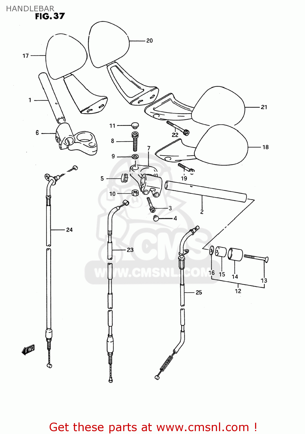 HANDLEBAR GSX600F KATANA 1989 (K) USA (E03)