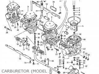 CARBURETOR (MODEL J) - GSX600F KATANA 1989 (K) USA (E03)