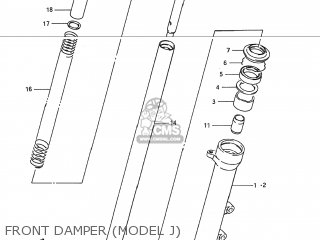FRONT DAMPER (MODEL J) - GSX600F KATANA 1989 (K) USA (E03)