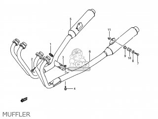 MUFFLER - GSX600F KATANA 1989 (K) USA (E03)
