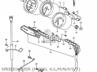 SPEEDOMETER (MODEL K/L/M/N/P/S/T) - GSX600F KATANA 1989 (K) USA (E03)