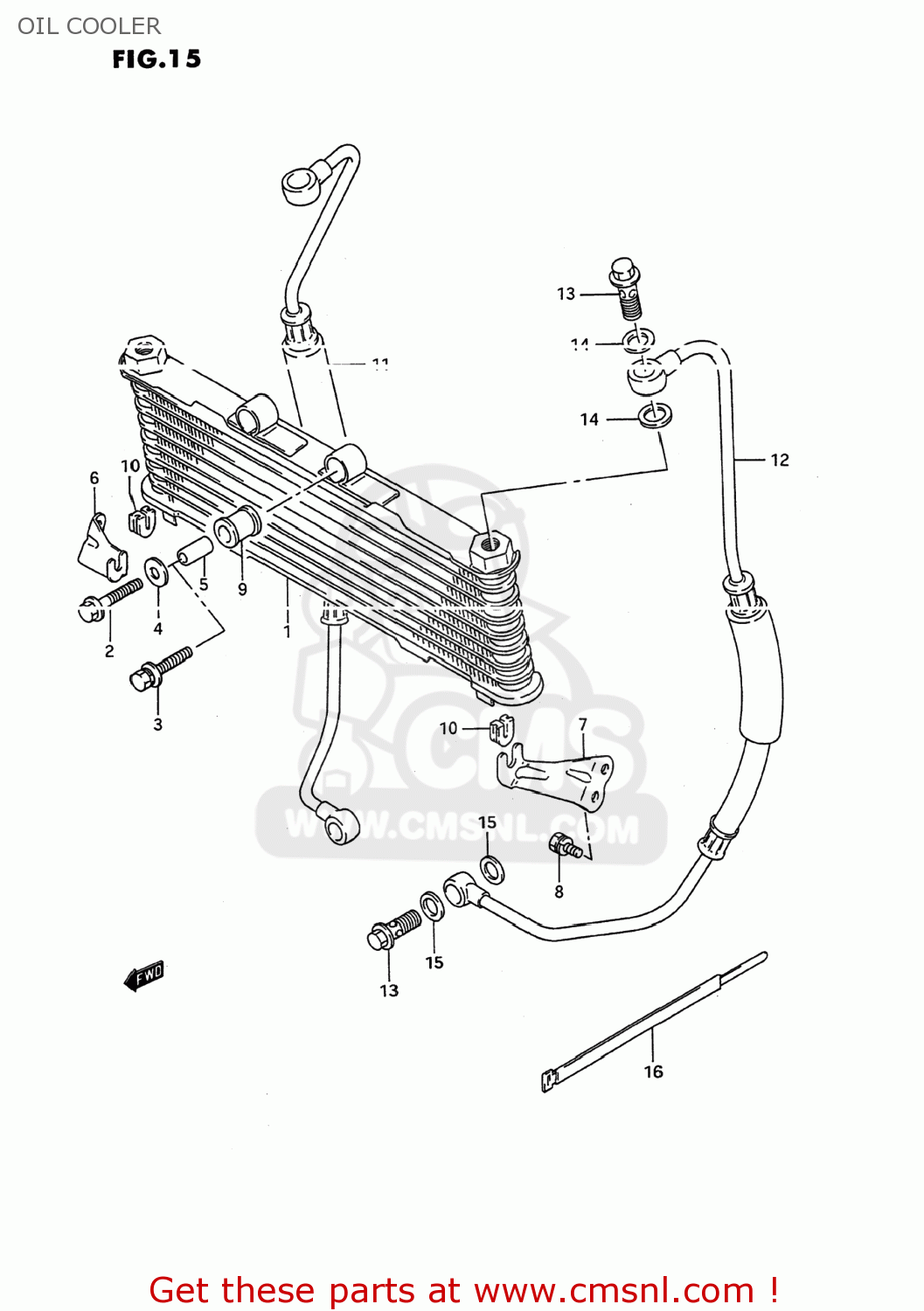 OIL COOLER GSX600F KATANA 1990 (L) USA (E03)