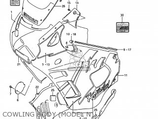 COWLING BODY (MODEL N) - GSX600F KATANA 1990 (L) USA (E03)