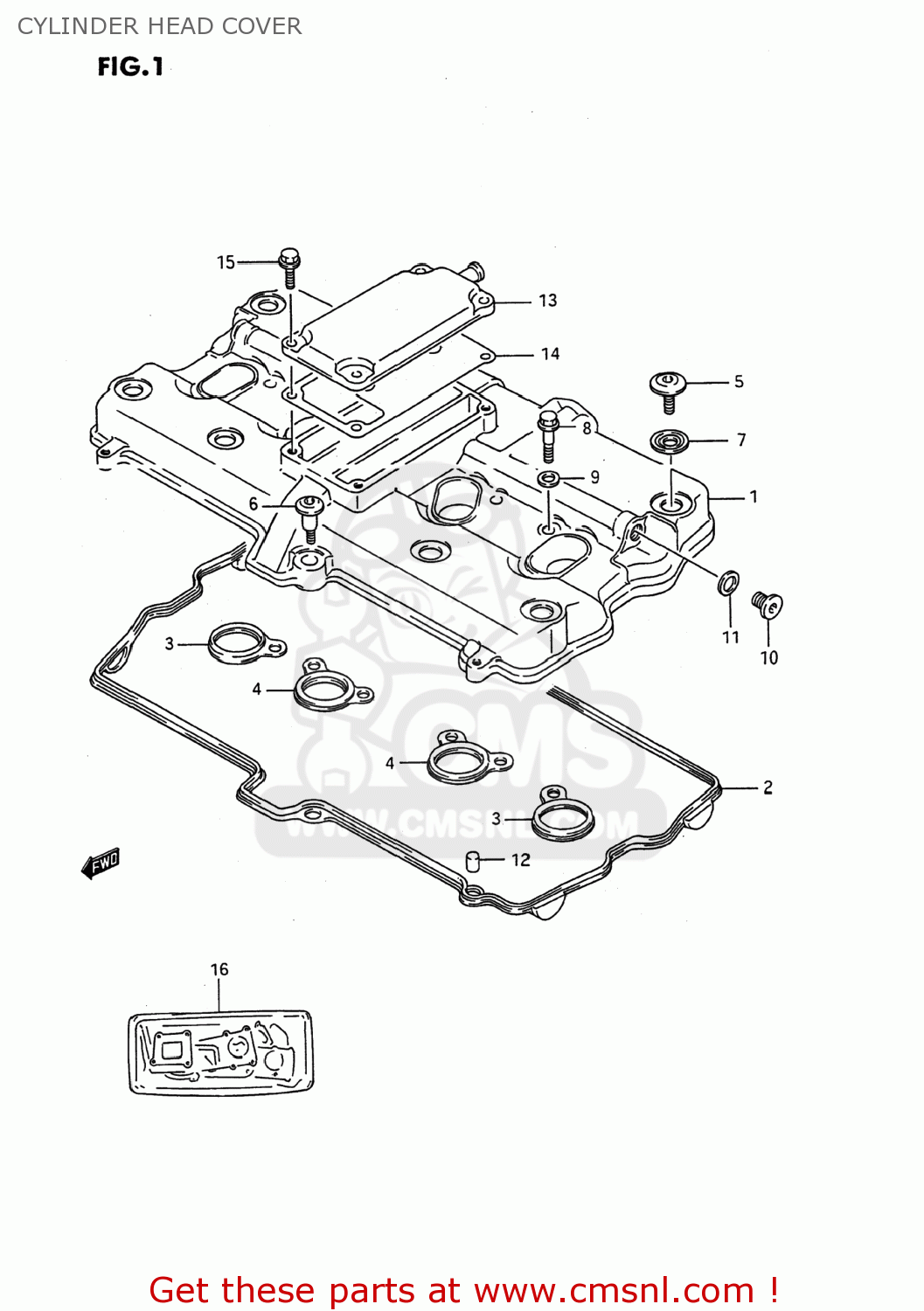 CYLINDER HEAD COVER GSX600F KATANA 1991 (M) USA (E03)