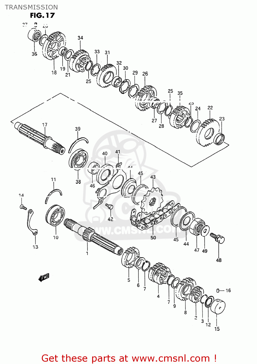 TRANSMISSION GSX600F KATANA 1991 (M) USA (E03)