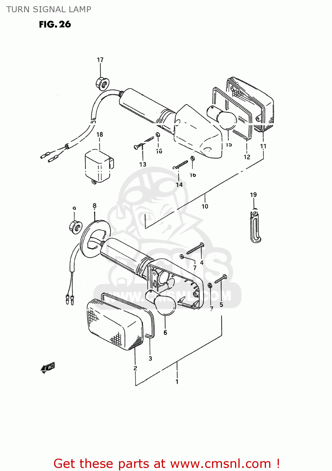TURN SIGNAL LAMP GSX600F KATANA 1991 (M) USA (E03)