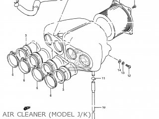 AIR CLEANER (MODEL J/K) - GSX600F KATANA 1991 (M) USA (E03)