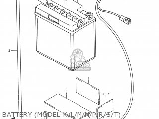 BATTERY (MODEL K/L/M/N/P/R/S/T) - GSX600F KATANA 1991 (M) USA (E03)