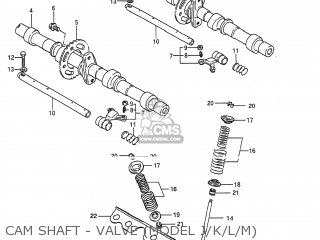 CAM SHAFT - VALVE (MODEL J/K/L/M) - GSX600F KATANA 1991 (M) USA (E03)