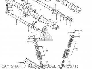 CAM SHAFT / VALVE (MODEL N/P/R/S/T) - GSX600F KATANA 1991 (M) USA (E03)