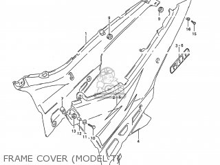 FRAME COVER (MODEL T) - GSX600F KATANA 1991 (M) USA (E03)