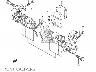 FRONT CALIPERS - GSX600F KATANA 1991 (M) USA (E03)