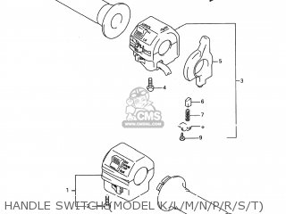 HANDLE SWITCH (MODEL K/L/M/N/P/R/S/T) - GSX600F KATANA 1991 (M) USA (E03)