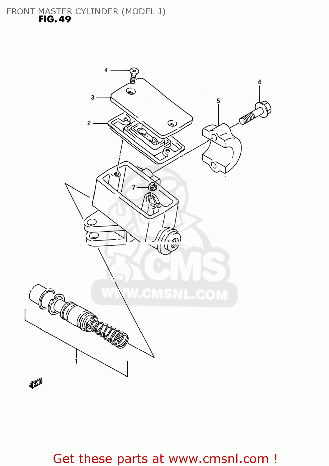 FRONT MASTER CYLINDER (MODEL J) GSX600F KATANA 1992 (N) USA (E03)