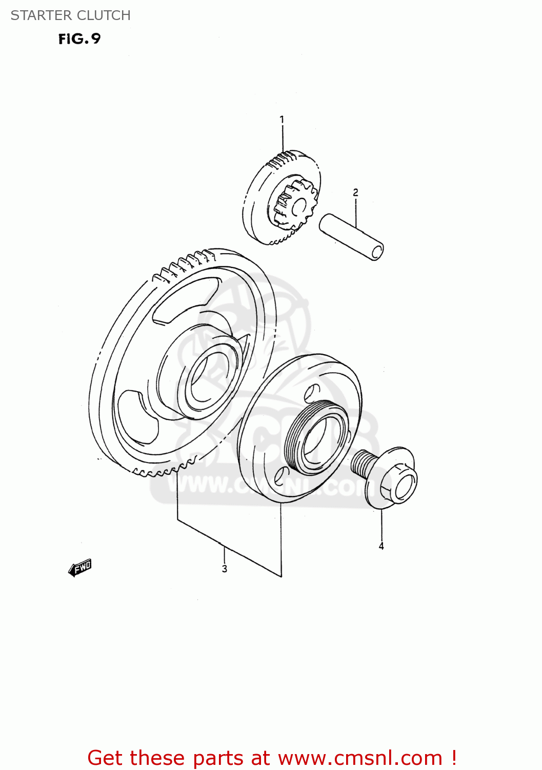 STARTER CLUTCH GSX600F KATANA 1992 (N) USA (E03)