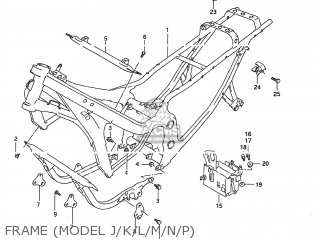 FRAME (MODEL J/K/L/M/N/P) - GSX600F KATANA 1992 (N) USA (E03)