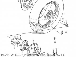 REAR WHEEL (MODEL K/L/M/N/P/R/S/T) - GSX600F KATANA 1992 (N) USA (E03)