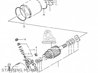 STARTING MOTOR - GSX600F KATANA 1992 (N) USA (E03)