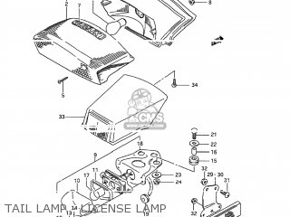 TAIL LAMP - LICENSE LAMP - GSX600F KATANA 1992 (N) USA (E03)