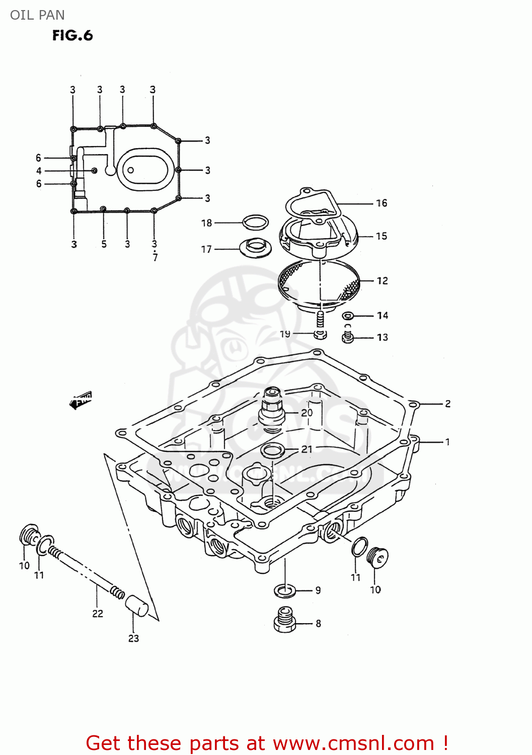 OIL PAN GSX600F KATANA 1993 (P) USA (E03)