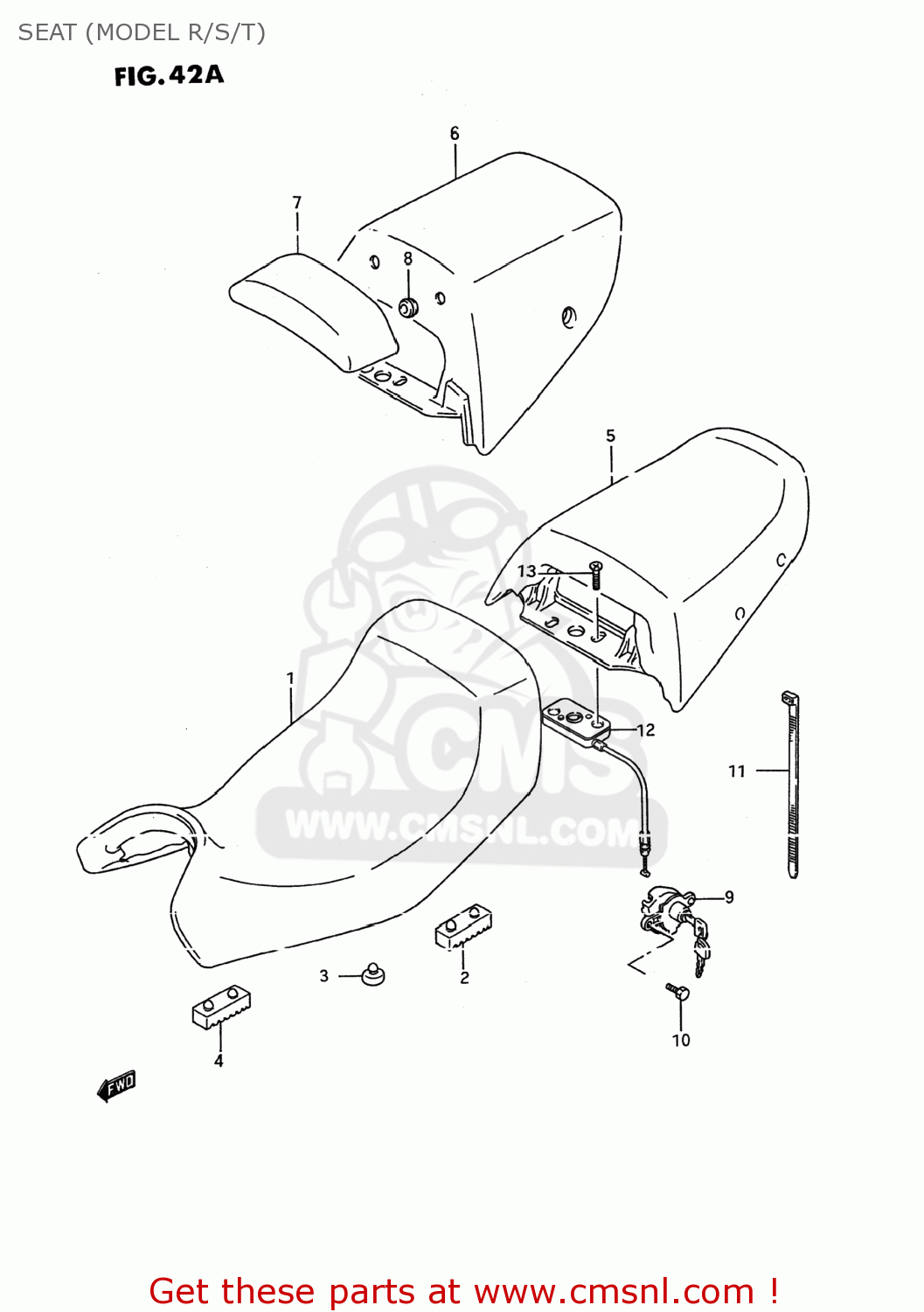 SEAT (MODEL R/S/T) GSX600F KATANA 1994 (R) USA (E03)