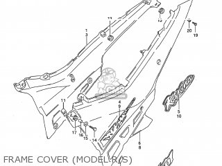 FRAME COVER (MODEL R/S) - GSX600F KATANA 1994 (R) USA (E03)