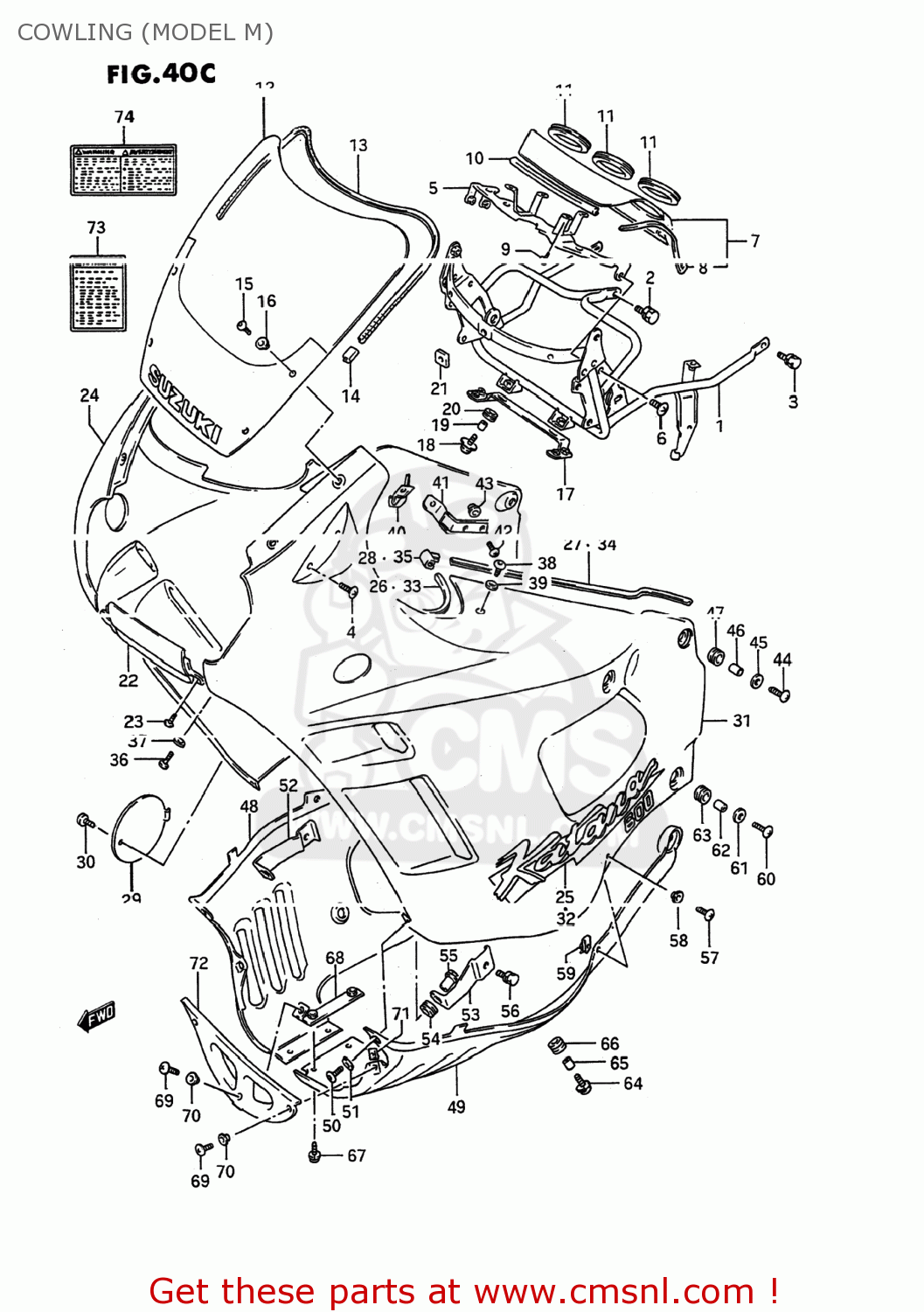COWLING (MODEL M) GSX600F KATANA 1995 (S) USA (E03)