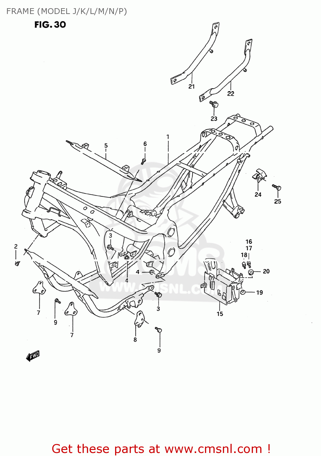 FRAME (MODEL J/K/L/M/N/P) GSX600F KATANA 1995 (S) USA (E03)