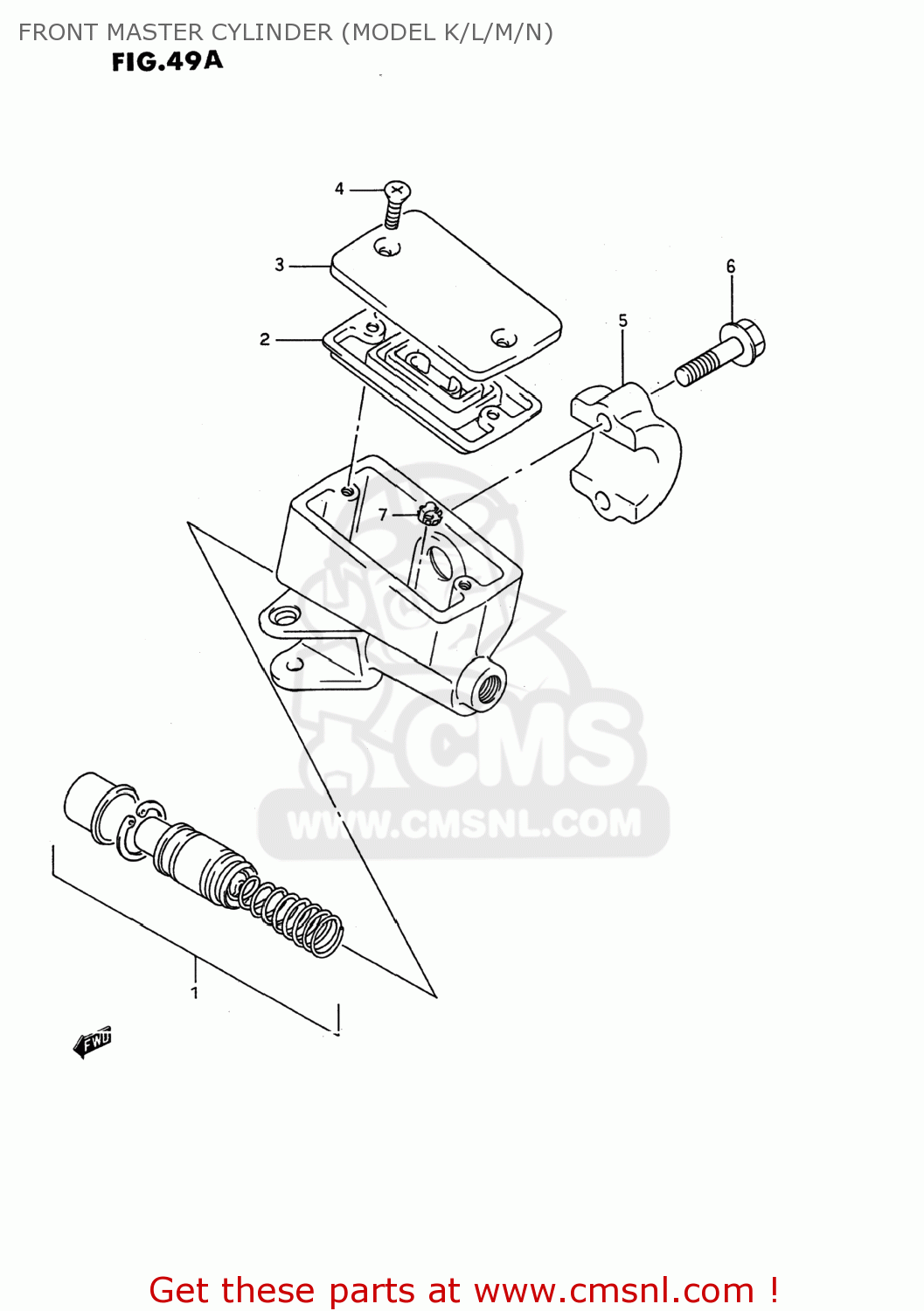 FRONT MASTER CYLINDER (MODEL K/L/M/N) GSX600F KATANA 1995 (S) USA (E03)