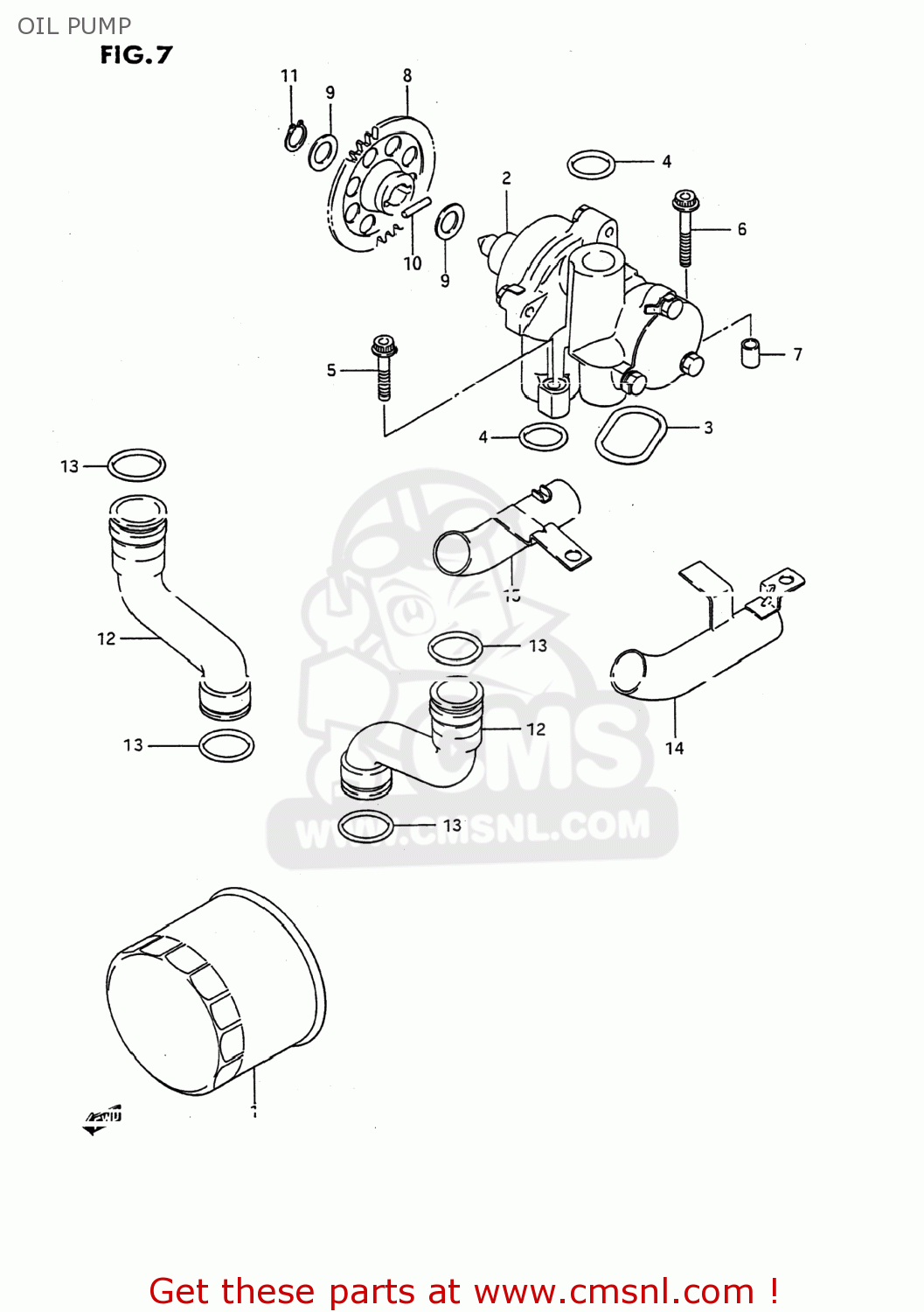 OIL PUMP GSX600F KATANA 1995 (S) USA (E03)