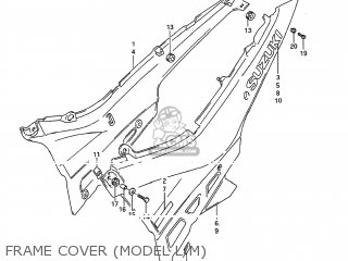 FRAME COVER (MODEL L/M) - GSX600F KATANA 1995 (S) USA (E03)