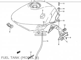FUEL TANK (MODEL N) - GSX600F KATANA 1995 (S) USA (E03)