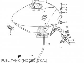 FUEL TANK (MODEL J/K/L) - GSX600F KATANA 1996 (T) USA (E03)