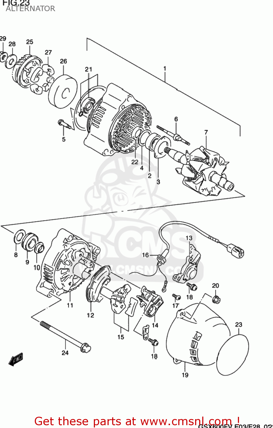 ALTERNATOR GSX600F KATANA 1997 (V) USA (E03)
