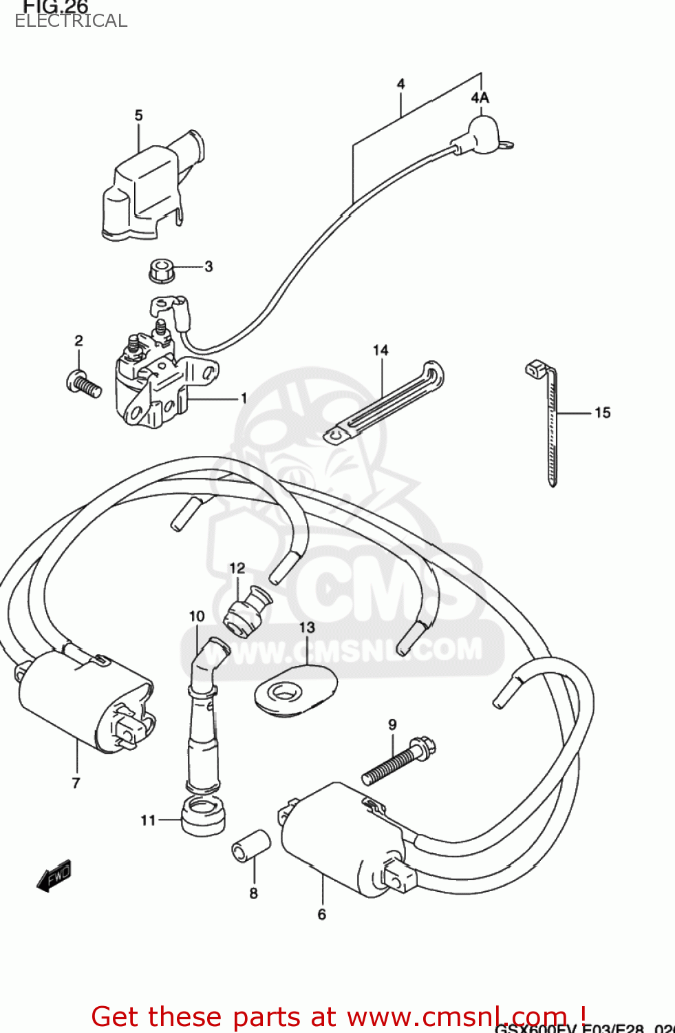 ELECTRICAL GSX600F KATANA 1997 (V) USA (E03)