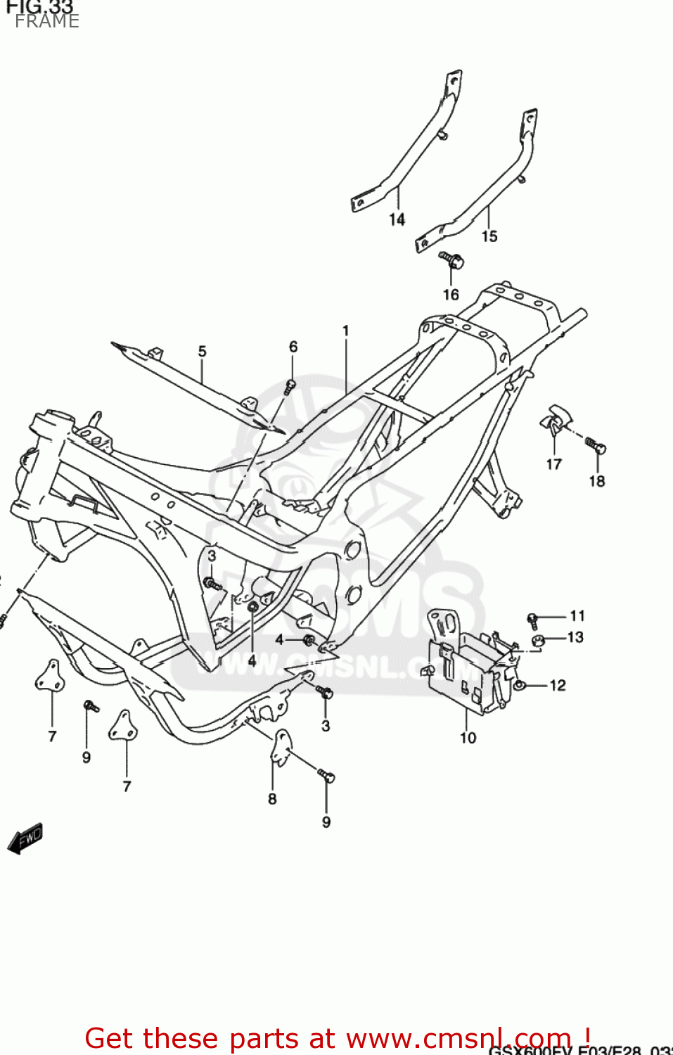 FRAME GSX600F KATANA 1997 (V) USA (E03)