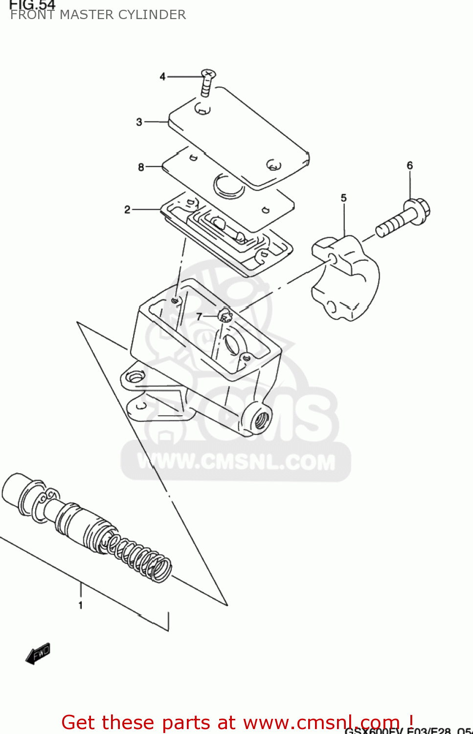 FRONT MASTER CYLINDER GSX600F KATANA 1997 (V) USA (E03)