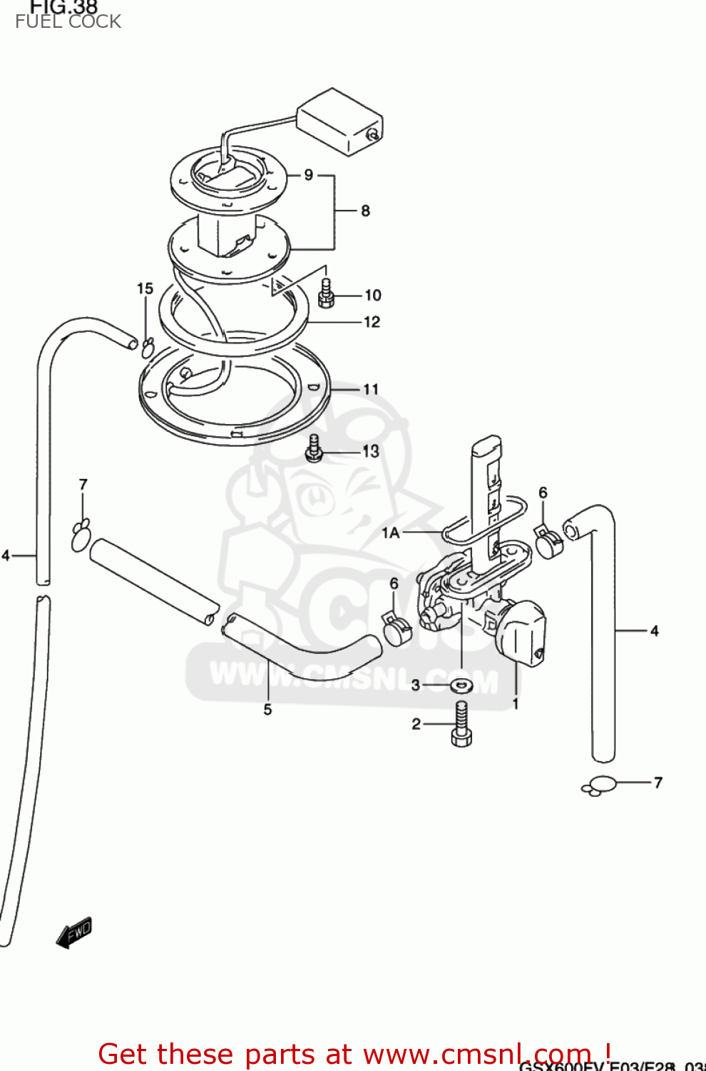 FUEL COCK GSX600F KATANA 1997 (V) USA (E03)