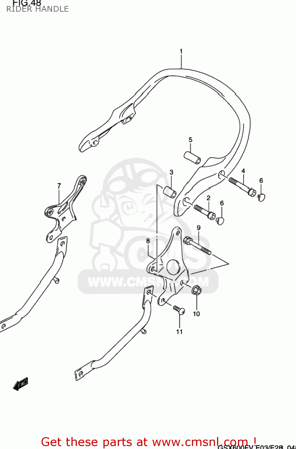 RIDER HANDLE GSX600F KATANA 1997 (V) USA (E03)