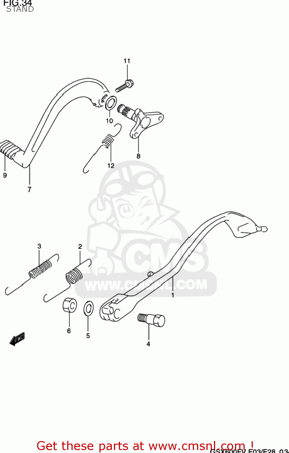 STAND GSX600F KATANA 1997 (V) USA (E03)