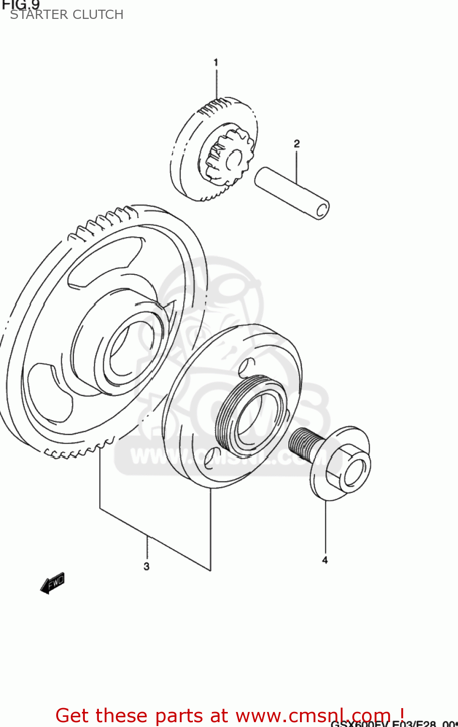 STARTER CLUTCH GSX600F KATANA 1997 (V) USA (E03)