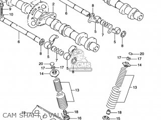 CAM SHAFT / VALVE - GSX600F KATANA 1997 (V) USA (E03)