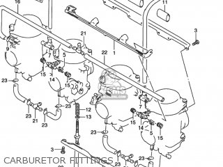CARBURETOR FITTINGS - GSX600F KATANA 1997 (V) USA (E03)