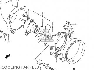 COOLING FAN (E33) - GSX600F KATANA 1997 (V) USA (E03)
