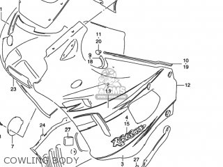 COWLING BODY - GSX600F KATANA 1997 (V) USA (E03)