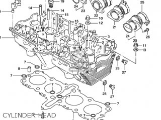 CYLINDER HEAD - GSX600F KATANA 1997 (V) USA (E03)